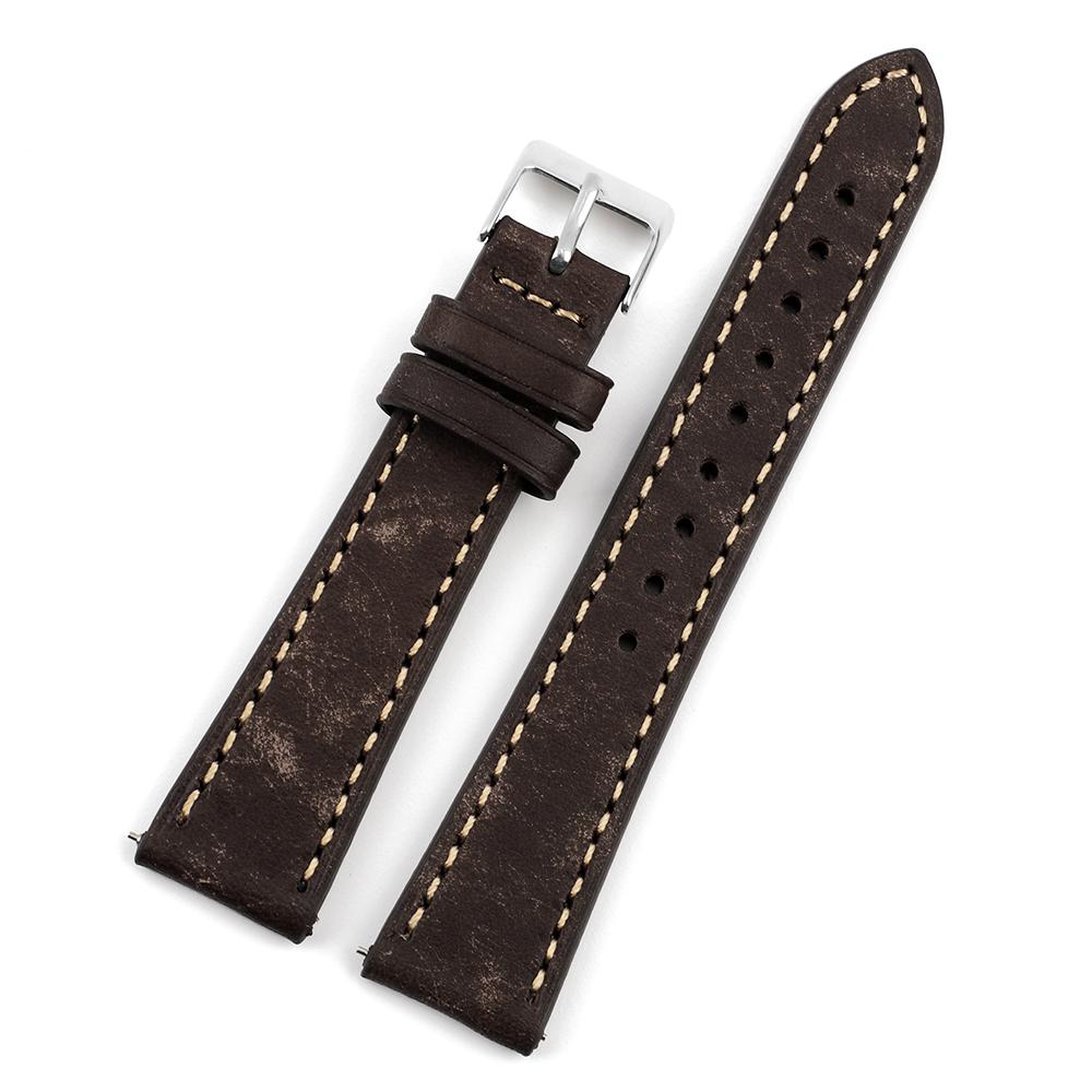 18mm 20mm 22mm Retro Nubuck Leather Strap Quick Release Bar Wristband Brown Green Coffee Men Women Universal Bracelet Watch Band
