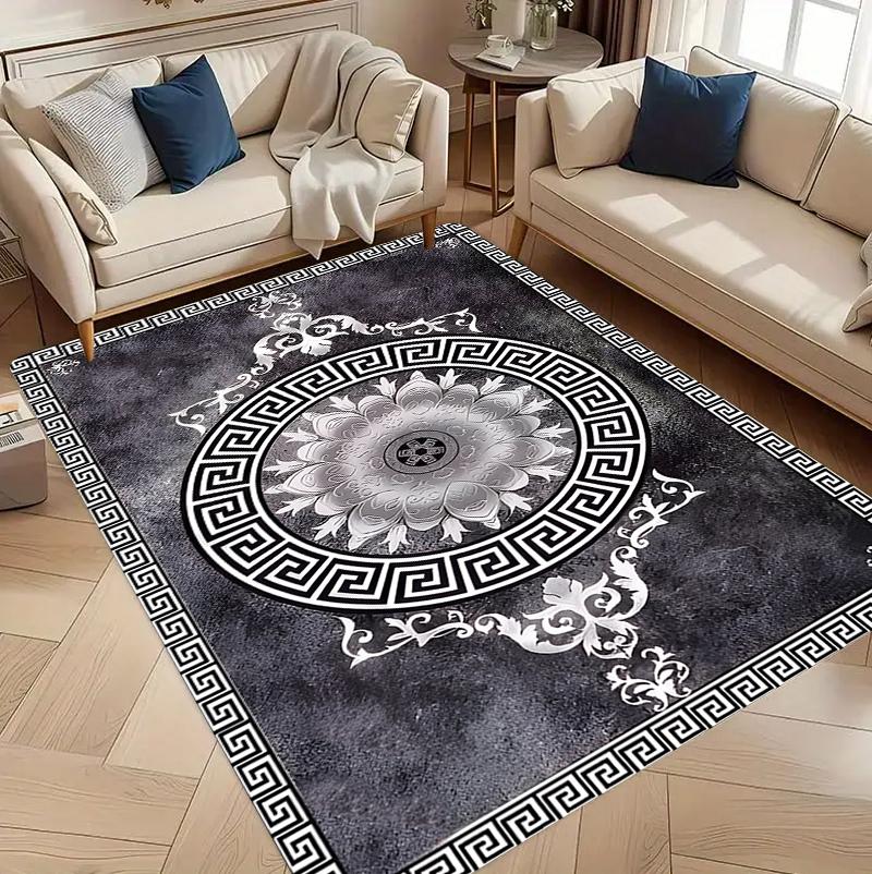 European Palace Carpet Mat Rug Home Decoration Living Room Bedroom Floor Decor Vintage Brown Style Non Slip Rugs Home Carpet