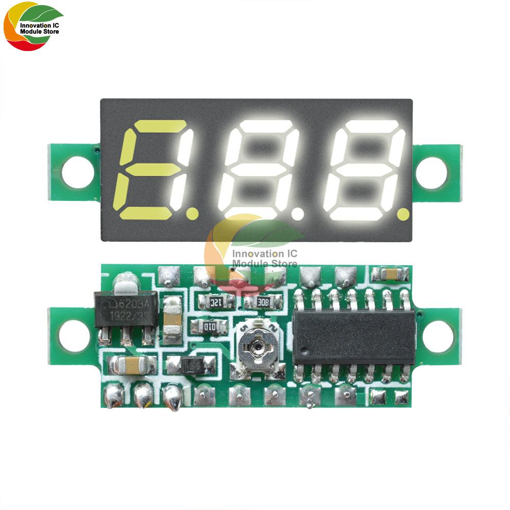 0.28 Inch DC LED Digital Voltmeter 0-100V Voltage Meter Auto Car Mobile Power Voltage Tester Detector 12V Red Green Blue Yellow