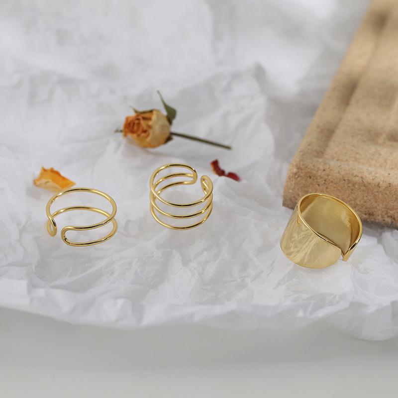 Gold Open Ring: Korean-Style Fashion, Versatile Index Finger Ring for Women & Students