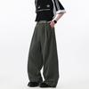 Rui Lu Men's 2025 Summer Casual Loose Fit Straight Suit Pants