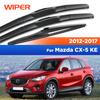 For Mazda CX-5 KE 2012-2017 2013 2014 2015 2016 Wiper Front & Rear Wiper Blades Windshield Windscreen Window Brushes 24"+18"+14"