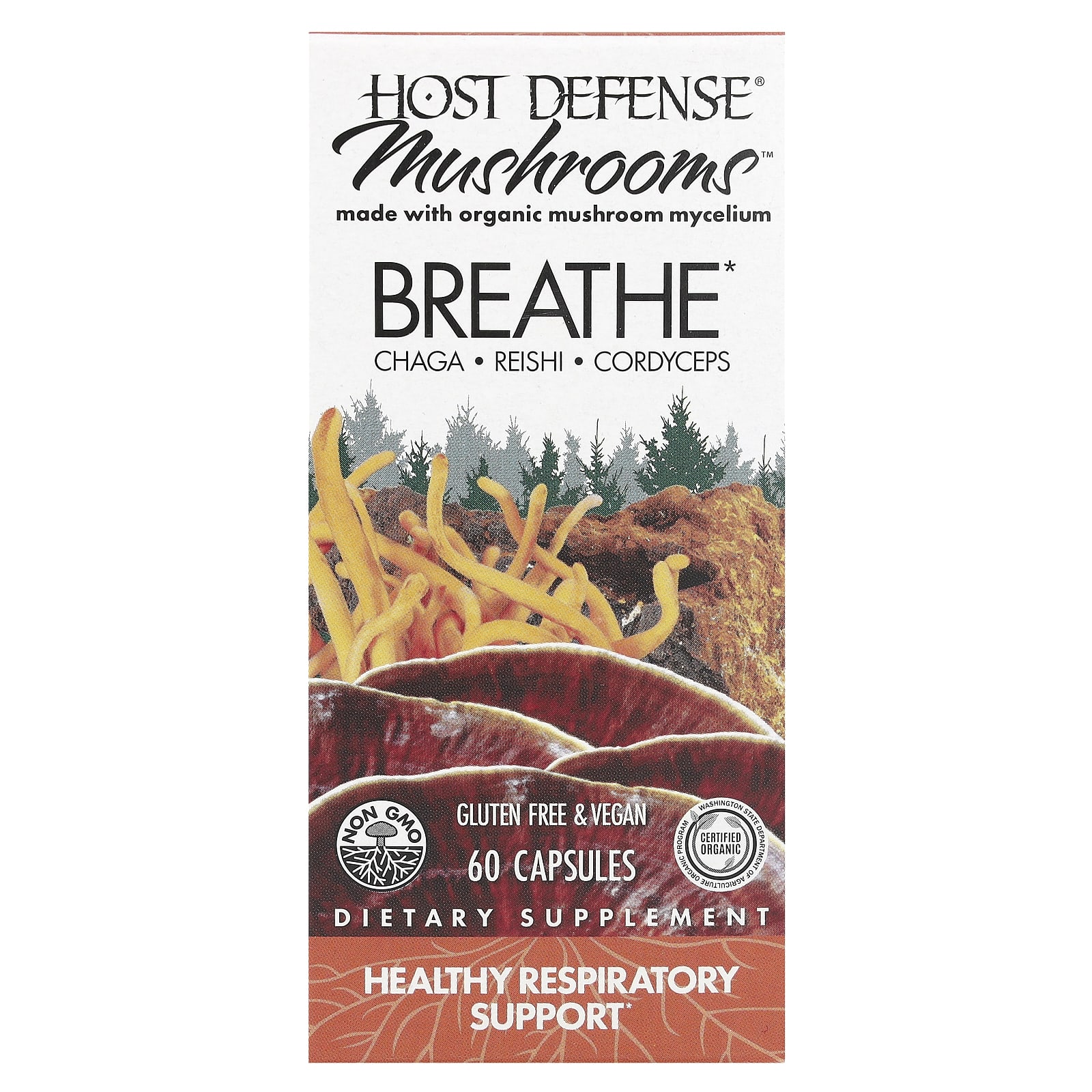 

Host Defense Mushroom, Breed, 60 Capsules