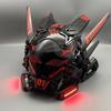 Maschera Cosplay Mech Soldato Cyberpunk Con Luce LED Schermo Sottotitoli Rolling Maschera Tecnologia Controllo App Set di Oggetti di Scena per Feste