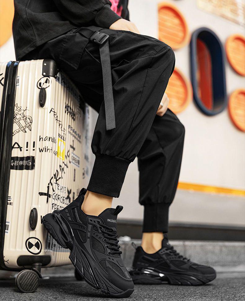 Lightweight Men's Trendy Autumn Running Sneakers: Casual, Versatile Fashion Dad Shoes for Youth Sports