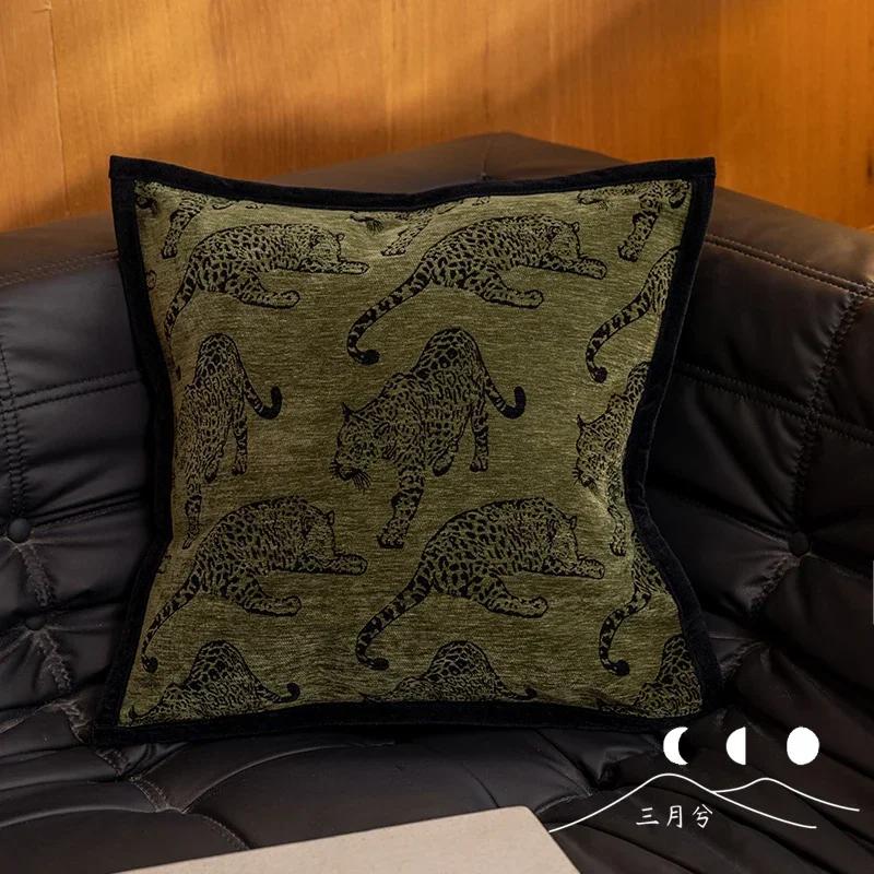 Light Luxury Sofa Pillow Cover New Chinese Modern Minimalist Model Room Decoration Pillow Backrest Headboard Cushion Cover