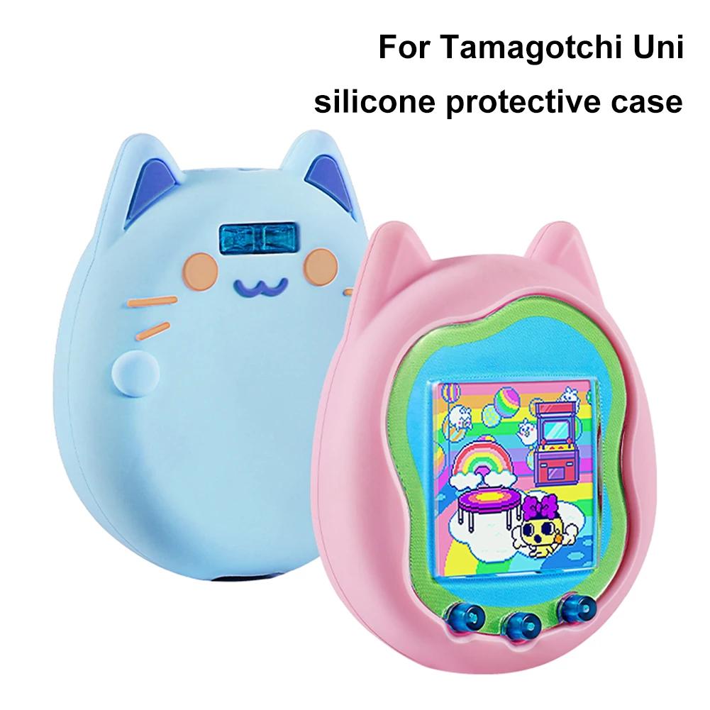 Silicone Cover Case Screen Protector for Virtual Interactive Pet Game Machine Protective Sleeve Shell for Tamagotchi Uni