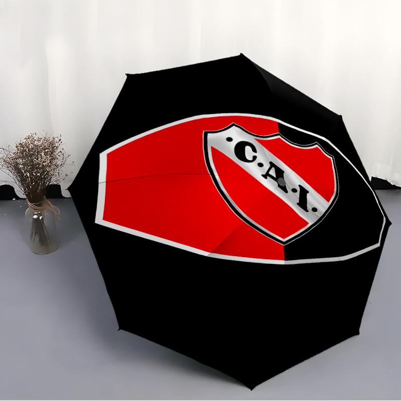 Printed Club Atlético Independiente Folding Umbrella,Outdoor,Leisure,And Travel Umbrella,Durable Umbrella Fabric,Birthday And Holiday Gift