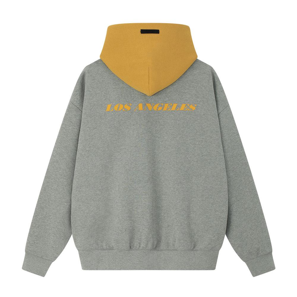 Fear of God Essentials Felpa Sportiva X NBA Lakers Grigio Melange Cemento/Canyon Uomo Top Grigio 192NB256405F