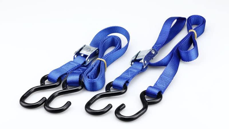 Kijima Transporter Universal Blue Pack of Tie-Down Belts, 25x1800mm, Buckle, 2, 303-0142