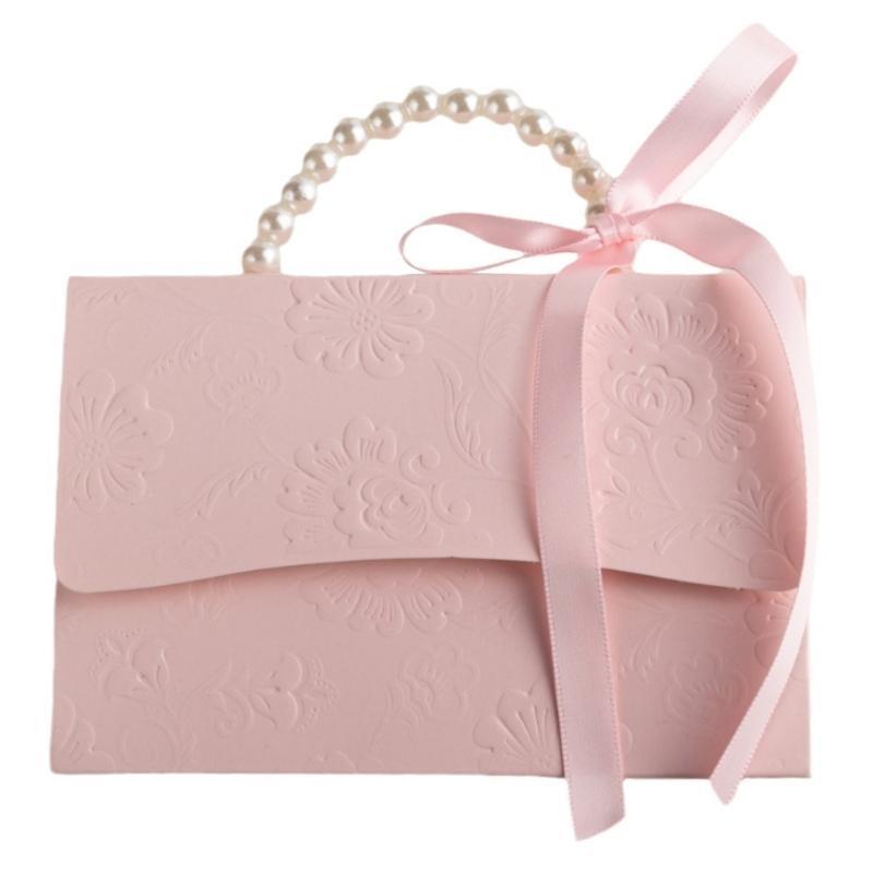  Wedding Favor Boxes,Paper Gift Boxes Pearls Handbag Chocolate Treat Gift Boxes