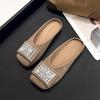 Mode Damen Flats Koreanischer Stil Eckige Zehenpartie Mokassins Damenschuhe 2025 Trend Jung Sommer Schick und Elegant Luxusmarke