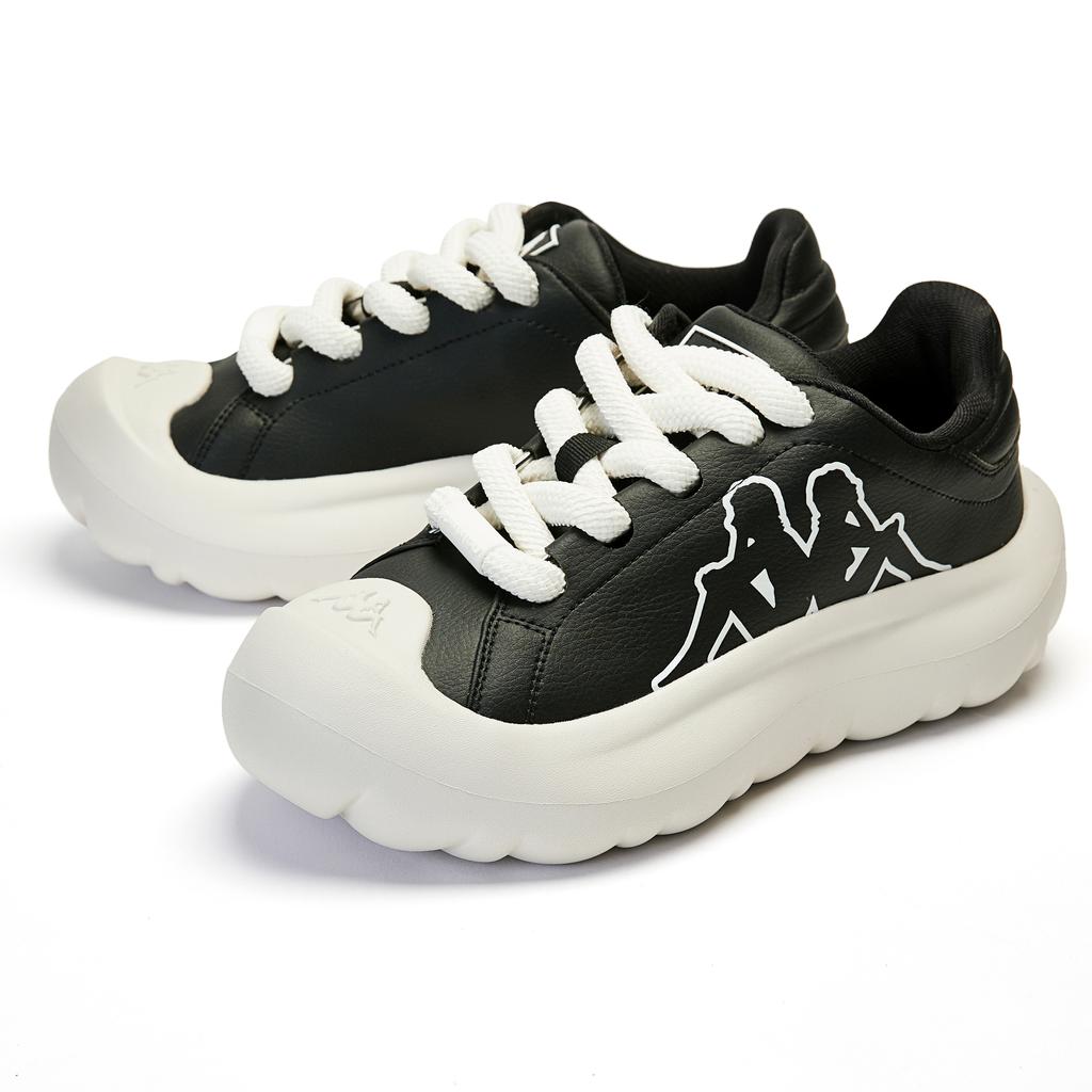 Kappa Back-To-Back Comfortable Feel Soft Upper Fashion Trend Slip-Resistant Durable Low-Top Casual Shoes Women Casual Shoes Black White K0E45CC00F-990