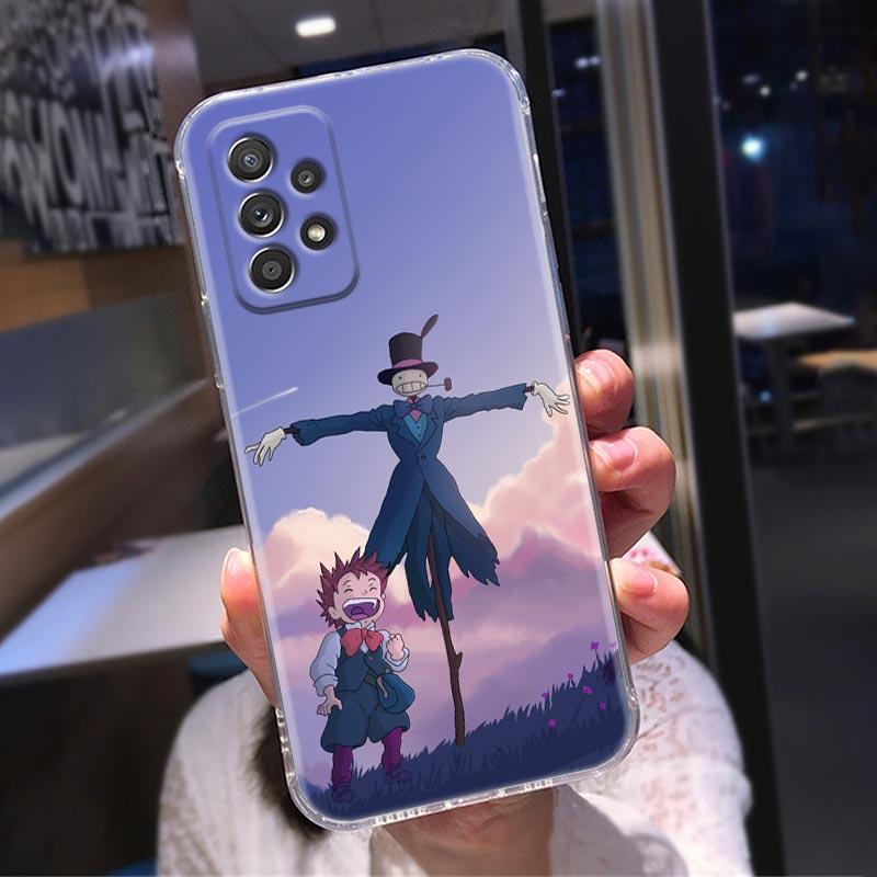 Průhledné pouzdro pro Samsung Galaxy A52 A51 A53 A72 A71 A73 A32 A31 A33 A22 A11 Pouzdro Kryt Miyazaki Hayao Anime Howl's Moving Castle