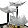 Small Waterfall Fountain with LED Light Indoor Relaxation Tabletop Fountain Relaxing Sound Ornament for Home Office Decor