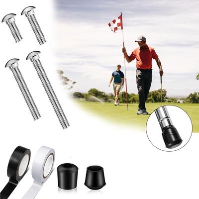 Stainless Steel Flagpole Weight Anchor Kit With Durable Rubber Caps For Color Guard Training Equipment