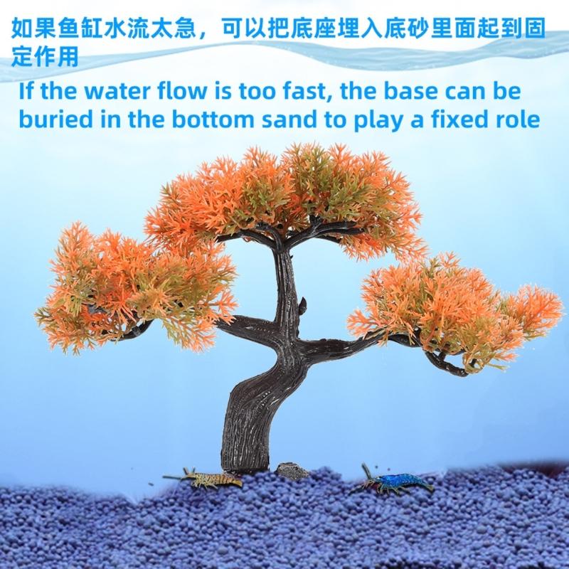 Artificial Pine Bonsais Aquariums Ornament Natural Lookings and Easily Maintenance Landscape for Fishtanks Enthusiasts