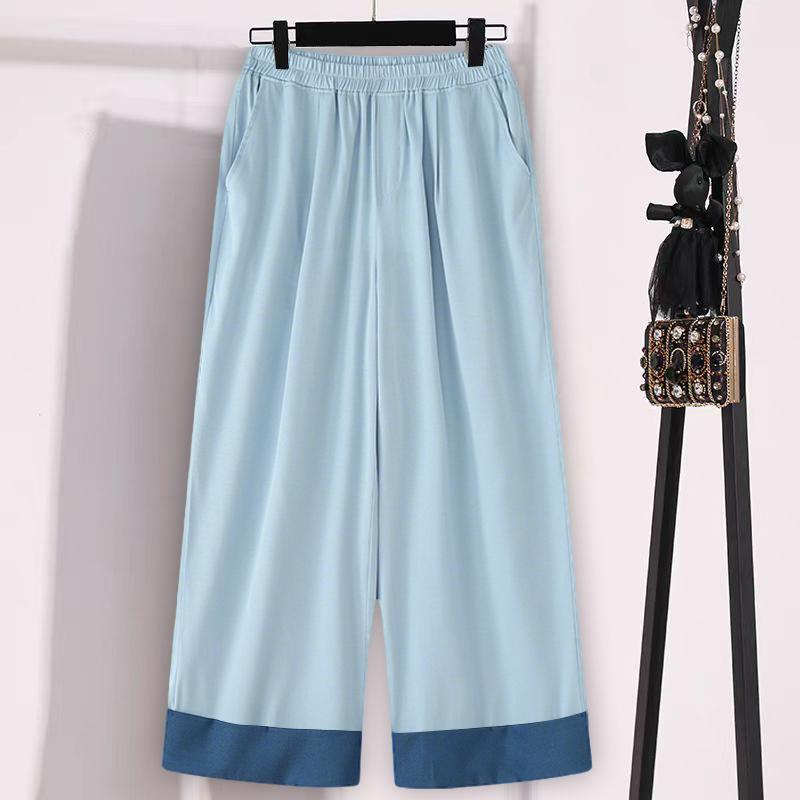 

ZANZEA Women Casual Elastic Waist Loose Patchwork Pants S