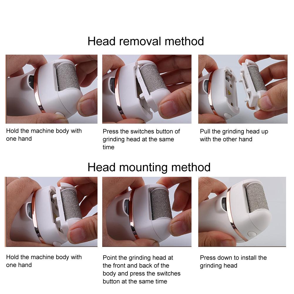 JINDING Electric Pedicure Tool Callus Remover Foot File Waterproof Digital Display Pedicure Tool