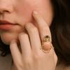 Punk Style Retro Insect Ring Macaron Color Enamel Beetle Ring Beetle Opening Ring  Decoration