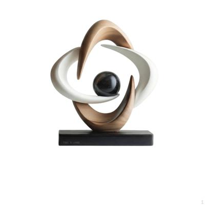 Moderne Harzstatue Einweihungsgeschenk Geometrische Tischdekoration Minimalistische Abstrakte Skulptur für