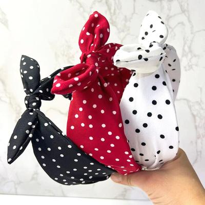 Polka Dot Čelenka Dámská Móda Protiskluzová Roztomilý Vintage Styl Vlasové Doplňky Vhodné pro Denní Líčení Účes Všechny Typy Vlasů