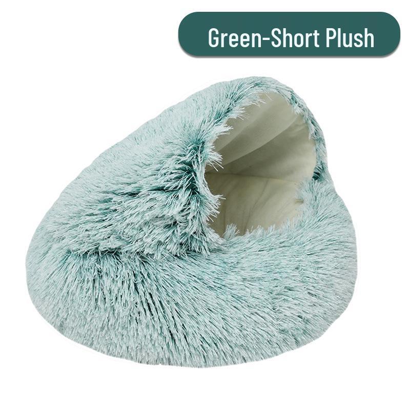 Cozy Winter Plush Pet Bed for Cats and Dogs - Deep Sleep Mat and House