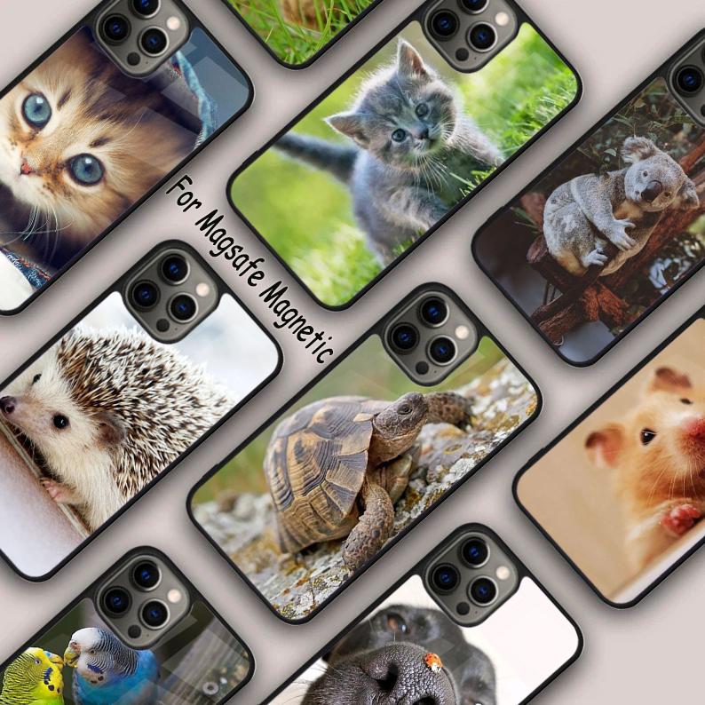 Pets Animals Cute Magnetic Phone Case For APPLE iPhone 17 Air 16 14 13 12 Pro Max 15 Plus Wireless Charge With MagSafe Cover