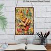 2D Flat Vintage Graffiti Art & Peace Sign | Aluminum Wall Hanging with Doodle Drawing and Peace Hand Gesture, Pre-Drilled Holes, Humorous Design