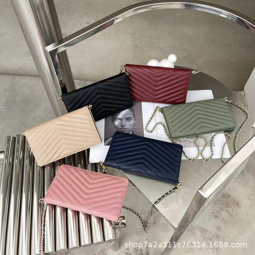 Mini Genți Crossbody pentru Femei din Piele Naturală Caviar cu Lanțuri Împletite, Geantă Mică de Umăr în Stil de Firmă, Poșetă Matlasată fără Logo