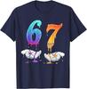Summer 67 Six Seven Funny Meme Drip Graphic Kids T-Shirts Boys Casual Tops 6 7 Meme Fashion Short Sleeve Girl Tee Shirt