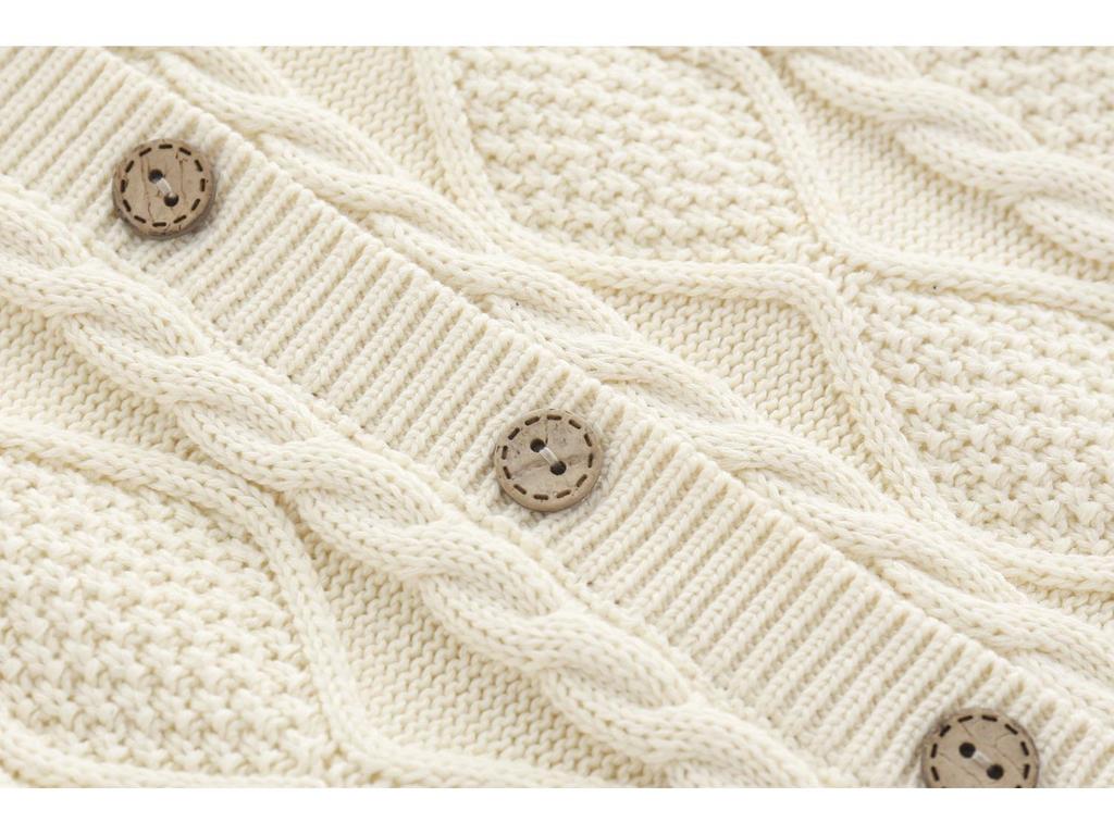 Wool Knitted Baby Onesie with Fleece Lining - Winter Crawling Suit for 100-Day or First Birthday