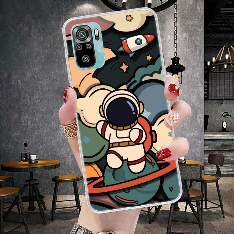 Cartoon Planet Astronaut Star Rocket Soft Phone Case For Xiaomi Redmi Note 15 14 14S 13 12 Pro Plus 12S 11 11S 11E 10 10S 11T 5G