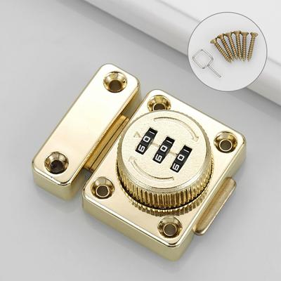 Combination Password Lock No Punching Open Door Lock 3 Digit Door Ecurity Door Buckle Anti-theft for Cabinet Wardrobe Drawer