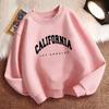 California LA Letter Sportswear Kids Crew Neck Hoodie - Casual Fashion Pullover for Boys