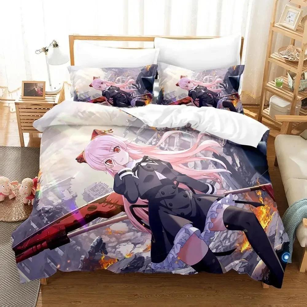 Assault Lily Bouquet Bedding Set Single Twin Printed Bed Set With Pillowcase Bed Duvet Cover Single Double Queen Super King Size