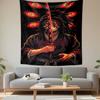Kokushibo Demon Slayer Anime Wall Tapestry Upper Rank One Red Eyes Katana Dark Decor for Boys Bedroom Game Room Gift