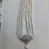 Zhuji Freshwater Pearl Necklace with Fan-shaped Pendant - Elegant, Retro, Versatile Women's Choker for Spring