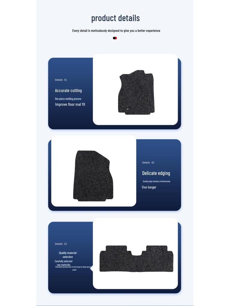 Durable Dirt-Resistant Floor Mats for BYD Qin New Energy (2017-18 Models)