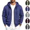 Casual Mens Fleece Hoodie With Zipper Pockets For Winter Outdoor Wear