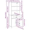 Highboard Artisan Oak 69.5 x 34 x 180 cm Particleboard