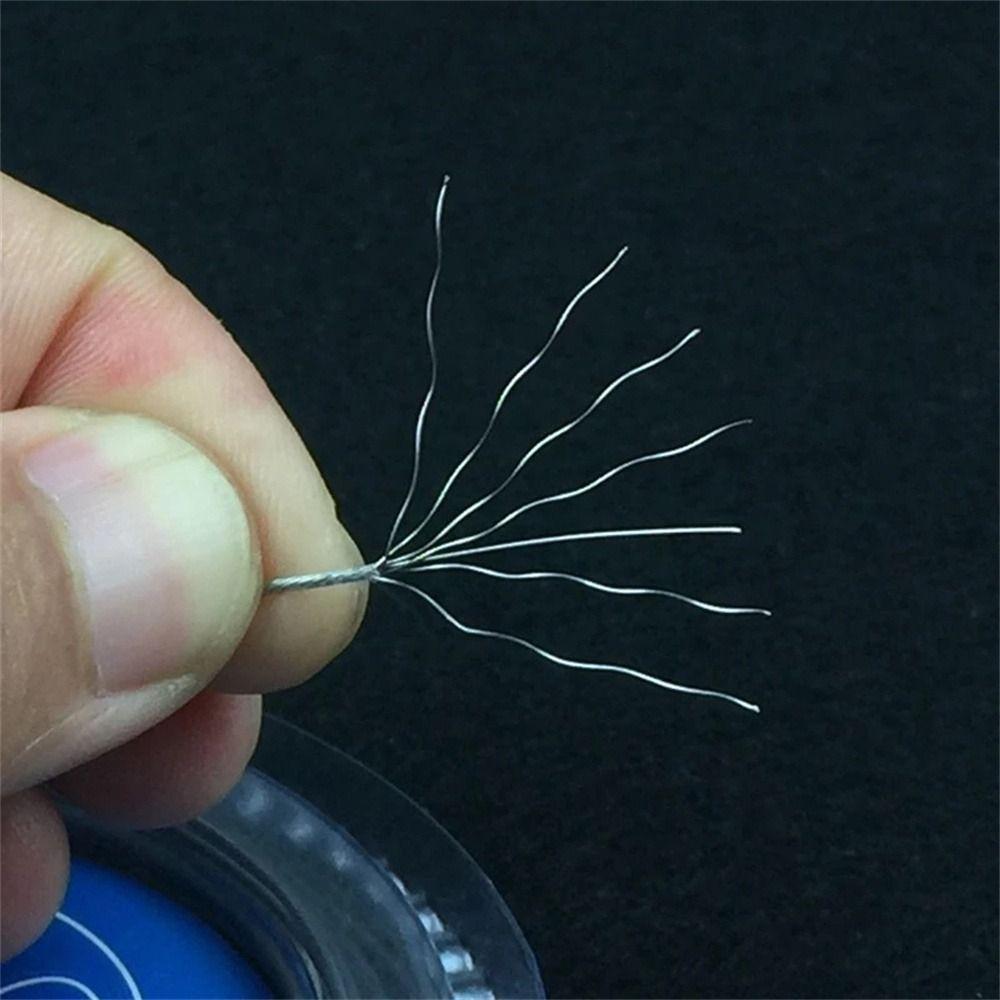 Carp Fishing Steel Wire 10M Braided Wear Tensile Force Hook Bite Resistant Fishing Line Bite Resistant Line Wire Fishing Line