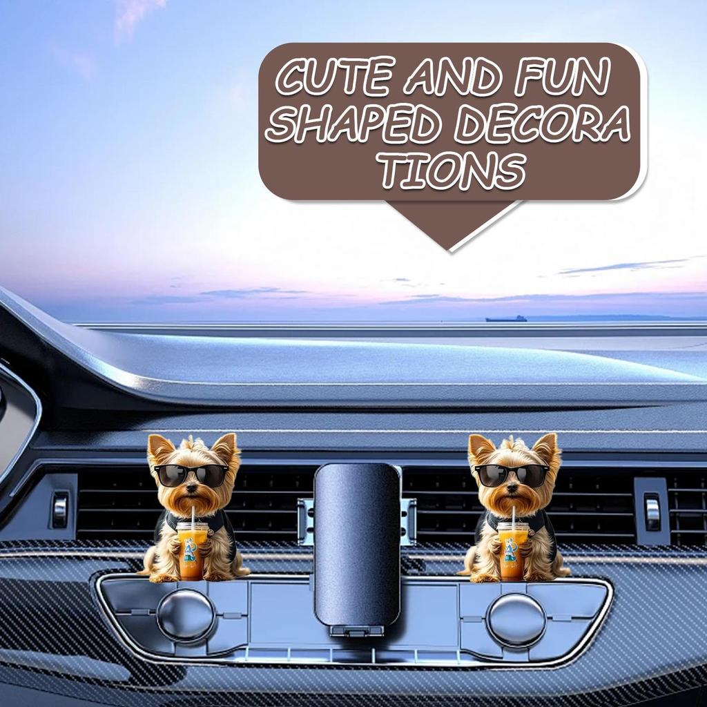 Odświeżacze Powietrza do Samochodu 2D Płaski Akrylowy Dyfuzor Dekoracyjny Pies Dyfuzor Perfum na Codzienny Dojazd Podróż Drogowa Noc