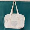 PU Leather JK Uniform Shoulder Bag Large Capacity Messenger Bag JK Tote Bag  Travel