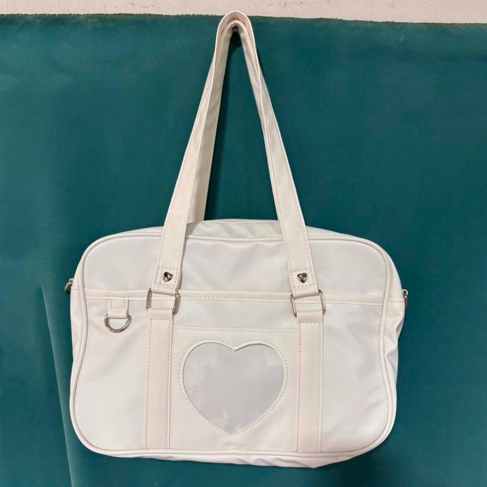 PU Leather JK Uniform Shoulder Bag Large Capacity Messenger Bag JK Tote Bag  Travel