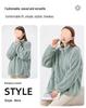 Women's Reversible Fleece Jacket with Stand Collar - Cozy, Loose Solid Color Hoodie for Autumn & Winter