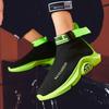 New Men Breathable Knit Casual Sock Shoes Spring Summer Flat Skate Sport Shoes Young Man Slip-on Sneaker