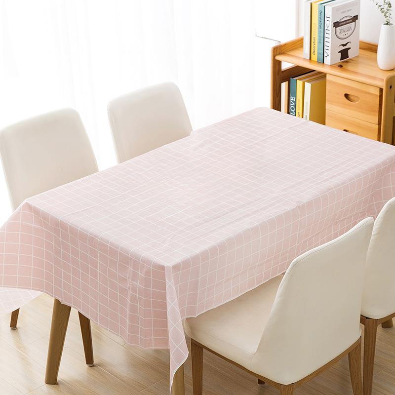 Non Washable Waterproof Oil Resistant and Heat-resistant Tablecloth with Grid Pattern Disposable Tablecloth PEVA Decoration