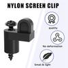 A84E-For Fastens Winter Window Screens 3/8 In Nylon Window Screen Clip With Screws Offset Window Clips