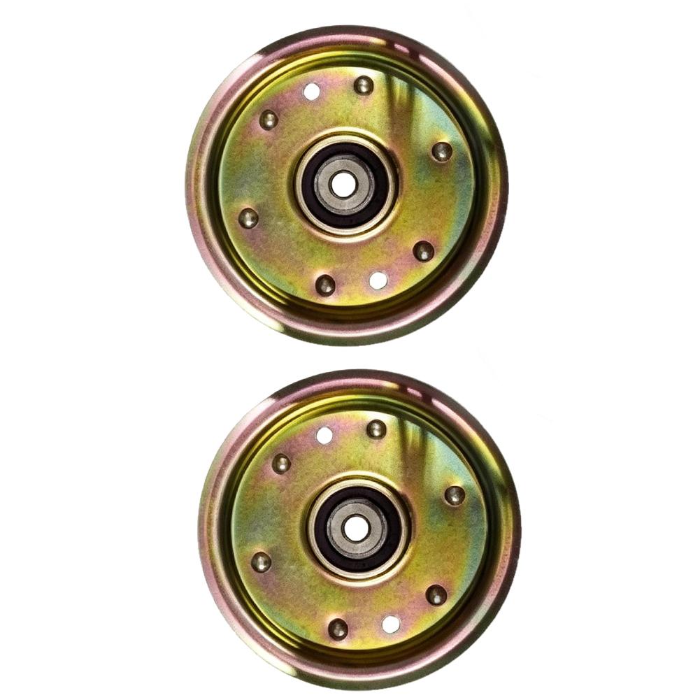 2Pack Flat Idler Pulleys For Lawn Mowers Compatible With 956-04129 756-04129B 756-04129C 753-08171 Replacement Parts